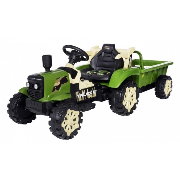 MYTS Bump N Dump 12V Battery-Powered Hydraulic Tractor Green