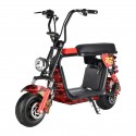 MYTS Fat Tire Harley Electro 48 V Electric Scooter Red Fire