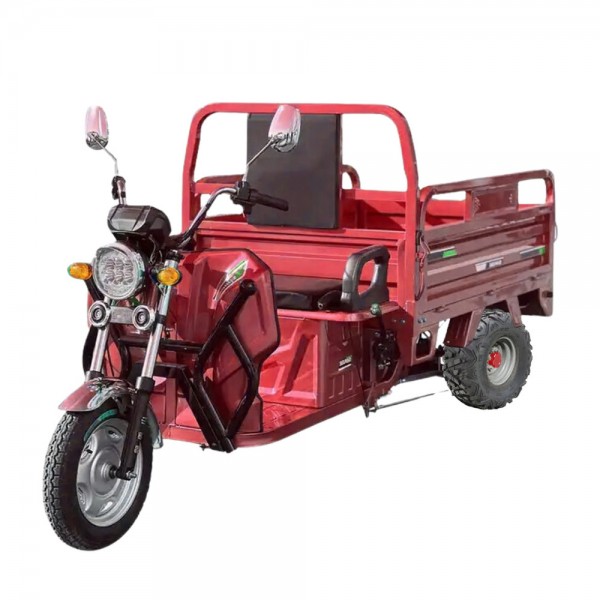 MYTS Hydraulic Cargo 1.6 Mtr Tuk Tuk Electric 3 Wheels Off Road Scooter Trolley Red