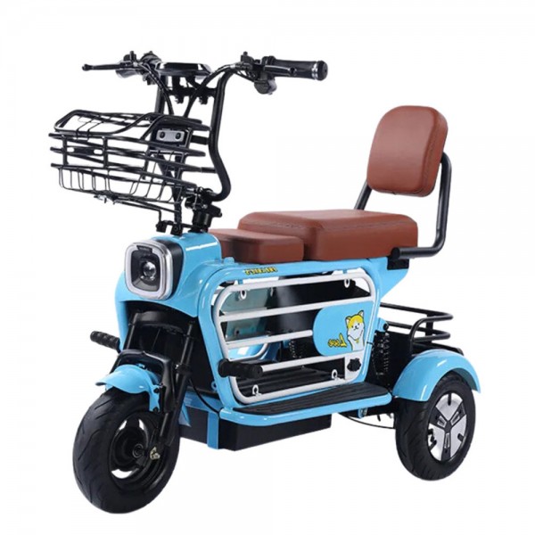 MYTS Parent Child Electric Tricycle Scooter Blue