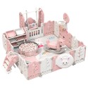 Myts Toddler Adventure Hub Multi Activity Playpen n Playhouse Pink