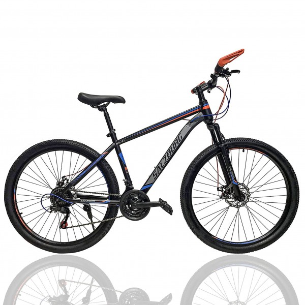 Salzburg Racer Bicycle 27.5 Inch 24 Speed Black Orange