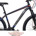 Salzburg Racer Bicycle 27.5 Inch 24 Speed Black Orange