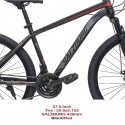 Salzburg Racer Bicycle 27.5 Inch 24 Speed Black Red