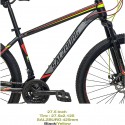 Salzburg Racer Bicycle 27.5 Inch 24 Speed Black Yellow