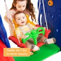 MYTS Combination Swing and slide Playset with basket ball hoop