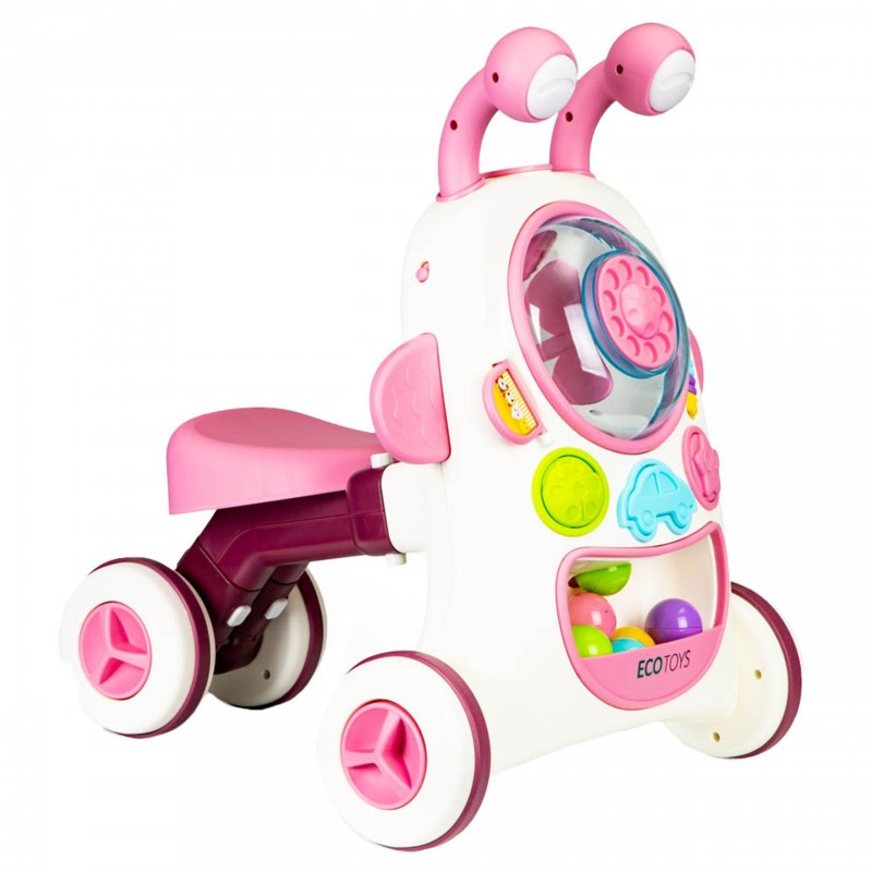 MYTS 2-in-1 Bug Zone Interactive Ride-On Sound Walker - Pink