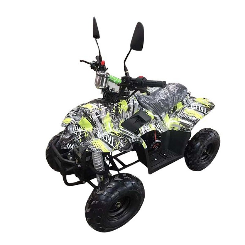 Myts 110cc  ATV Off Road Fuel Quad Bike Black & Yellow Camouflage