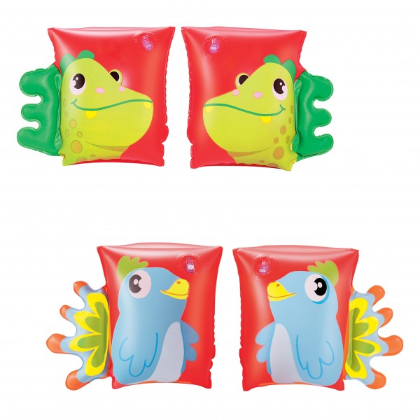 Bestway Dinosaur and Parrot Armbands - Red and Blue