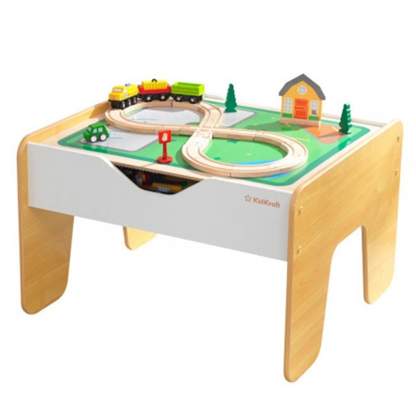 Kidkraft 2-in-1 Activity Table with Board - Gray & Natural