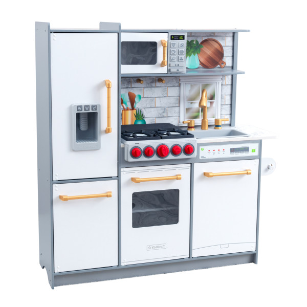 Kidkraft Uptown Elite White Play Kitchen with EZ Kraft Assembly 