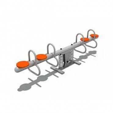 Myts Double Decker Metal Spring Seesaw Grey