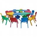 Myts Hobby Colorful Round Table and Chair Nursery Set
