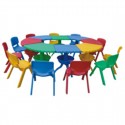 Myts Hobby Colorful Round Table and Chair Nursery Set