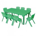Myts Junior Rectangle Plastic Height Adjustable Table Assorted