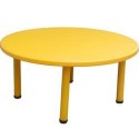 Myts Junior Round Plastic Height Adjustable Table - Yellow