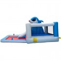 Myts Kids Inflatable Shark Water Slide Bounce House Jumper 