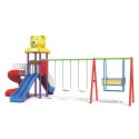 Teddy Play, Swing and Curvy Slide Metal Playset