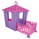 Amethyst Stone House w/ Fence - Purple