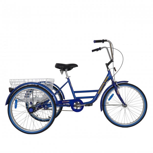 MYTS Adult Tricycle with Basket 24 Inch BLUE