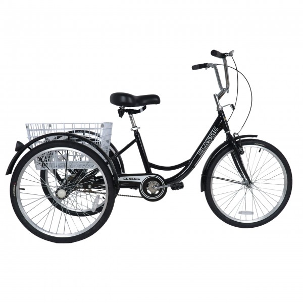 Classic Adult Tricycle 24-inch - Black