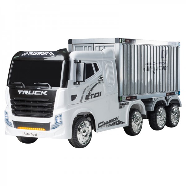  MYTS Battery Towing Container Ride On Truck White