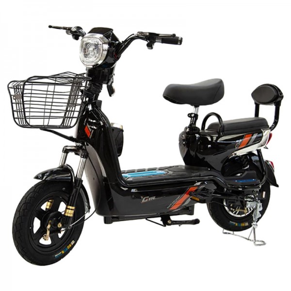MYTS 48 V Scooter Double Seats With Basket - Black