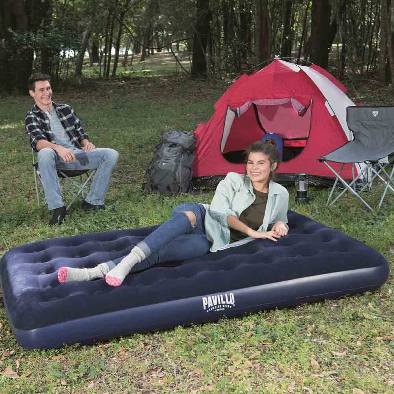 Buy Bestway Flocked Air Bed Double Blue online for Kids