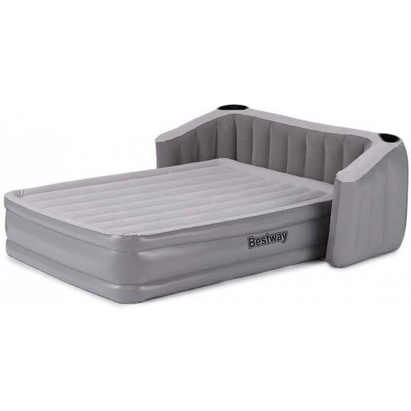 Bestway Tritech Fullsleep Wingback Airbed Queen Headboard Built-in AC Pump