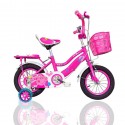 Bicycle Girls 12 Inch Stylish Double seat Dark Pink