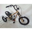 Harley Style Tricycle with Headlights Gold