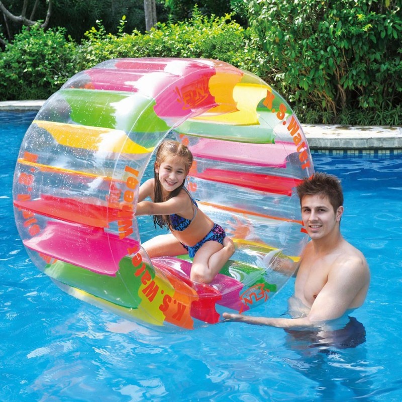 Kids Inflatable Amphibian Wheel Roller Float