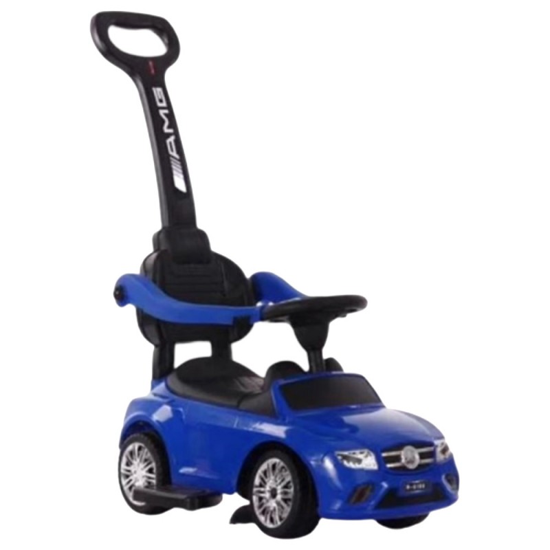 Mercedes Foot To Floor Push Car W/ Handle Blue