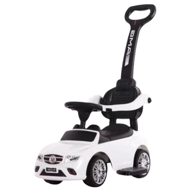 Mercedes Foot To Floor Push Car W/ Handle White