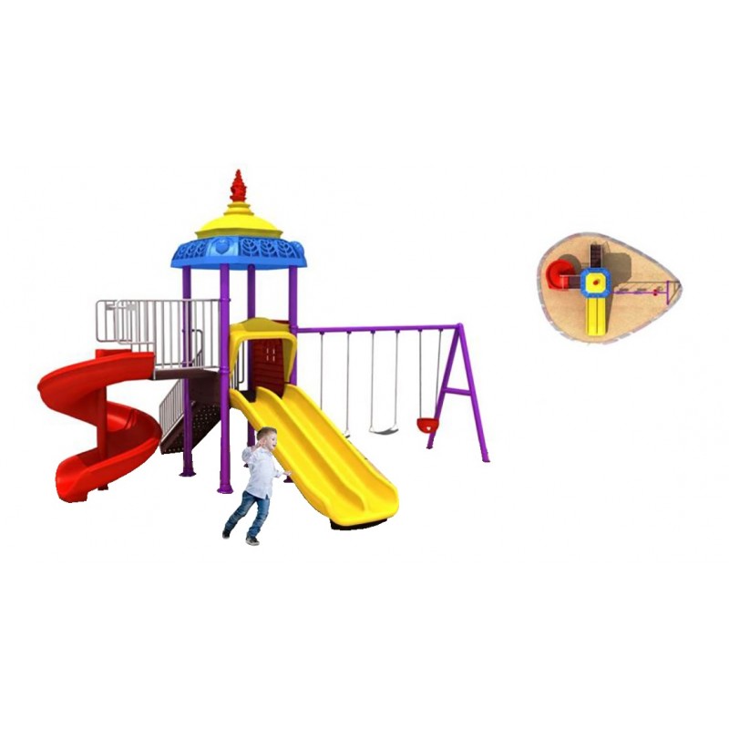 Myts Mega Playcentre adventure kids swings and wavy slide