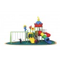 MYTS MOON ROOF PLAYCENTRE WITH SWINGS & TUBE N CURVY SLIDES FOR KIDS