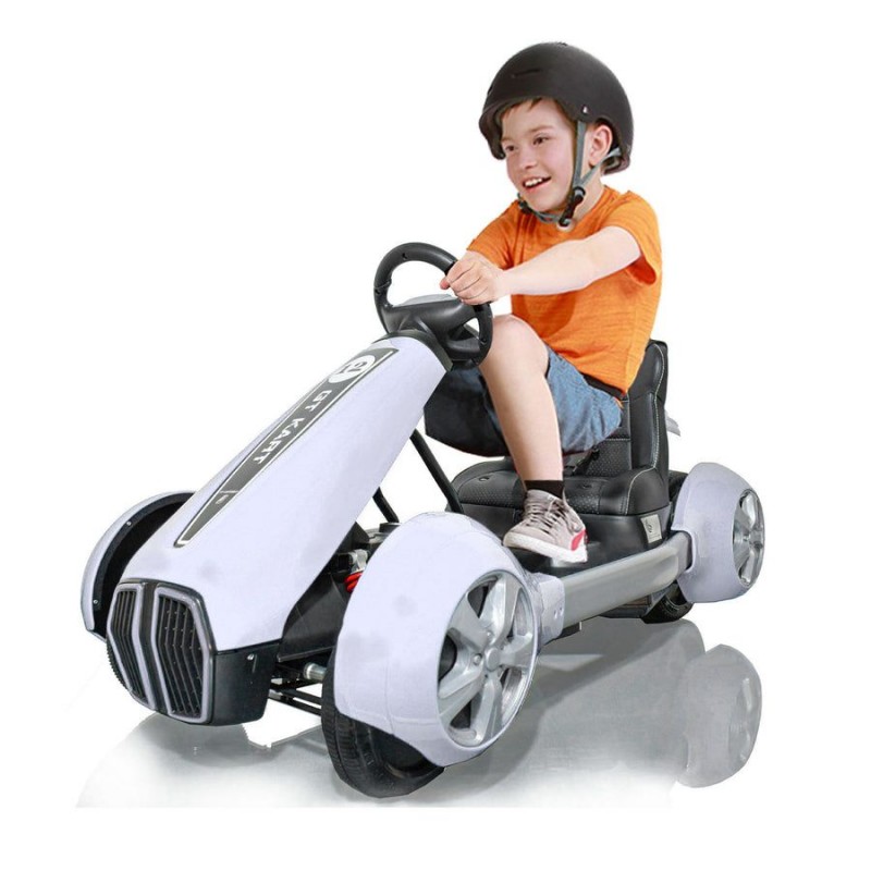Myts Electric Ride on 12V GT Go Kart Style for Kids White