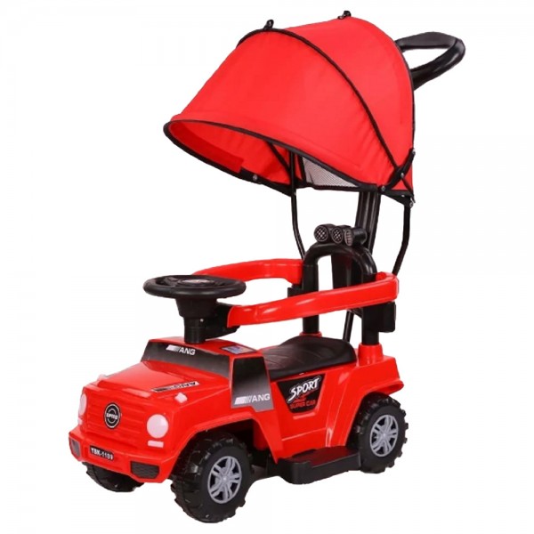 Myts Wrangler Style Jeep Swing & Push Car w/ Canopy Red
